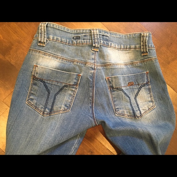 Miss sixty washed flare jeans / brown trim - Picture 3 of 5